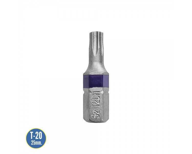 Puntas Destornillador Torx 20 Inviolable (2 Piezas). Acero S2 al Cromo Vanadio. Puntas Hexagonales, Destorpuntas,