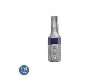 Puntas Destornillador Torx 20 Inviolable (2 Piezas). Acero S2 al Cromo Vanadio. Puntas Hexagonales, Destorpuntas,