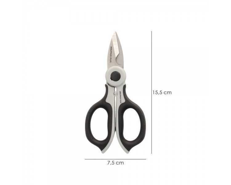 Tijeras Electricista 155 mm. Mango TPR Plus No tension. Hojas Acero Inoxidable, Ergonomicas, Tijeras Cortar Cable, Pelacables