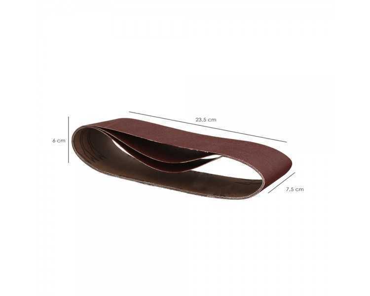 Lija recambio banda  75x533 mm. grano  80 (3 Piezas)