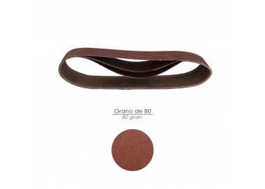 Lija recambio banda  75x533 mm. grano  80 (3 Piezas)