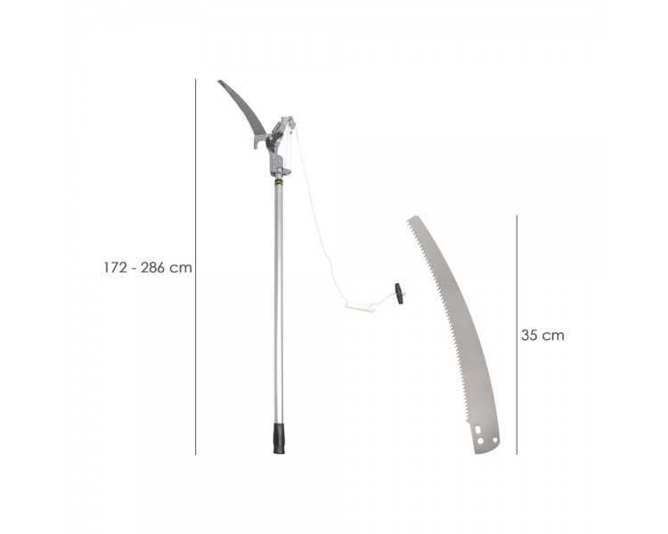 Cortarramas Con Serrucho Mango Aluminio Extensible 1,8 a 2,8 Metros