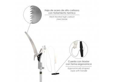 Cortarramas Con Serrucho Mango Aluminio Extensible 1,8 a 2,8 Metros