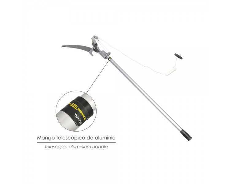 Cortarramas Con Serrucho Mango Aluminio Extensible 1,8 a 2,8 Metros