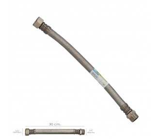 Latiguillo Flexible Reforzado Acero Inoxidable Termo Macho 1/2" - Hembra 1/2" Longitud 300 mm