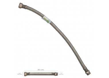 Latiguillo Flexible Reforzado Acero Inoxidable Termo Macho 1/2" - Hembra 1/2" Longitud 500 mm