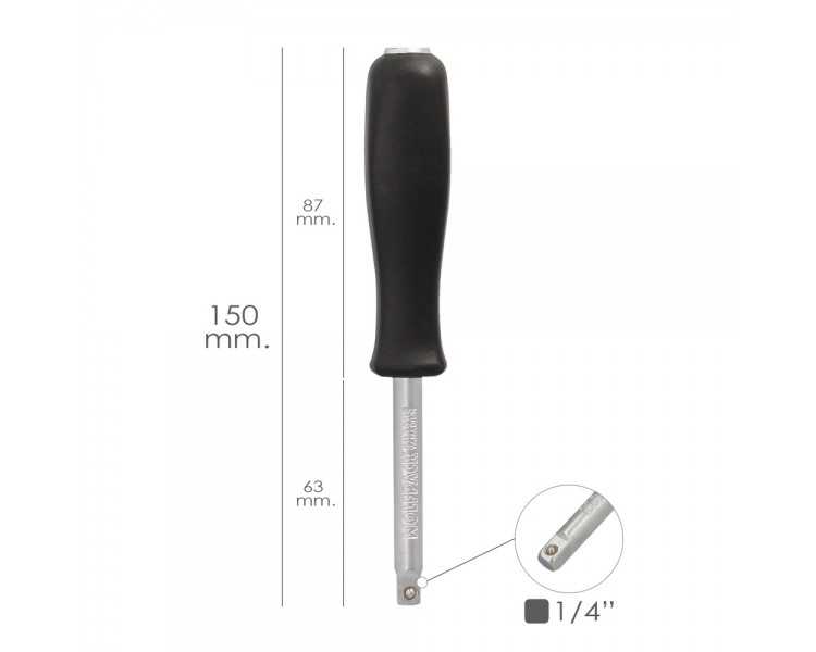 Empuñadura Destornillador Para Vasos 1/4". Prolongador Carraca, Alargador Carraca, Destornillador Vasos