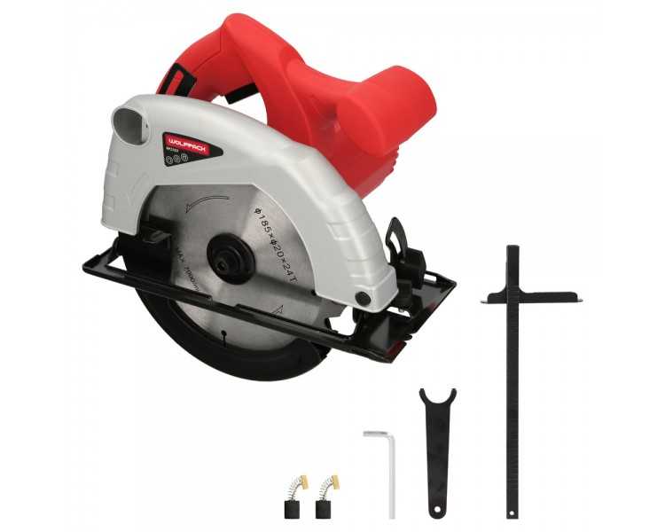 Sierra Circular 1300 Watt. Disco 185 mm. 4.800 RPM Corte a Inglete Con Regulador de Profundidad. Ingletadora, Sierra Madera.