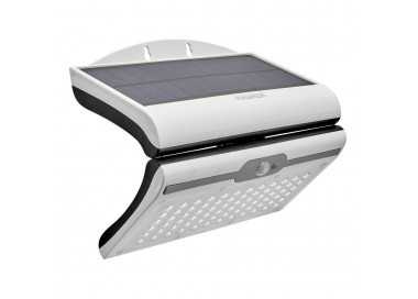 Aplique / Lampara Solar Led Jardin Blanca Con Sensor de Movimiento y Crepuscular. IP44