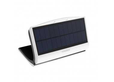 Aplique / Lampara Solar Led Jardin Blanca Con Sensor de Movimiento y Crepuscular. IP44