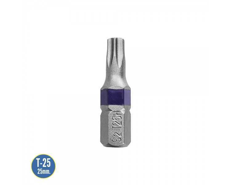 Puntas Destornillador Torx 25 Inviolable (2 Piezas). Acero S2 al Cromo Vanadio. Puntas Hexagonales, Destorpuntas,