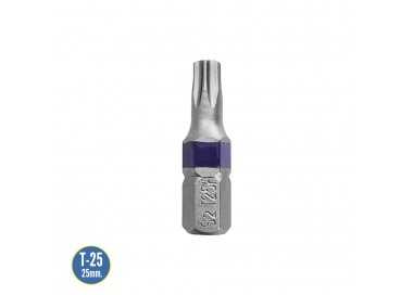 Puntas Destornillador Torx 25 Inviolable (2 Piezas). Acero S2 al Cromo Vanadio. Puntas Hexagonales, Destorpuntas,