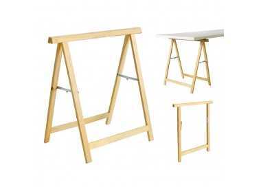 Caballete Madera de Pino Macizo 74x74cm Alto
