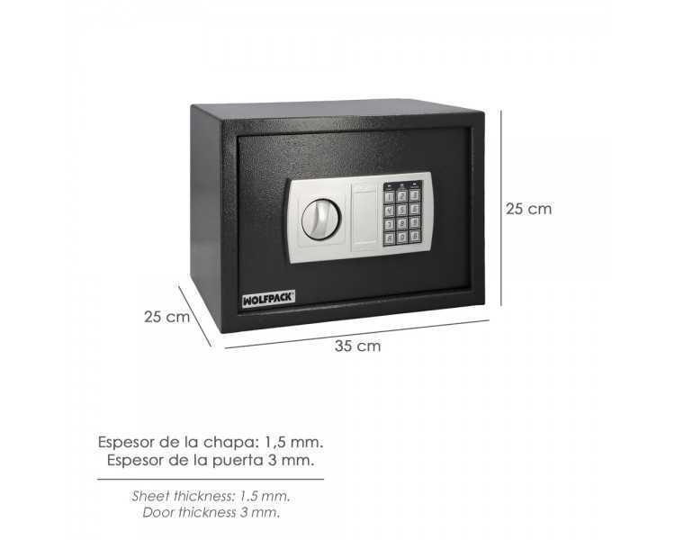 Caja Fuerte Sobreponer Electrica 35x25x25 cm.