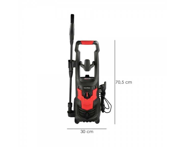 Hidrolimpiadora Alta Presión 135 Bares 1.800 Watt. Con Accesorios. 330 Litros / Hora. Limpiadora de Agua Con Deposito Detergente