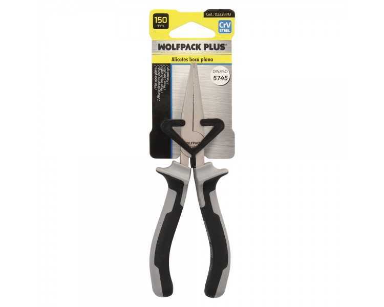 Alicates Boca Plana 150 mm. Acero Cromo Vanadio DIN-ISO 5745 Alicates Punta Plana, Alicates Boca Plana Larga,
