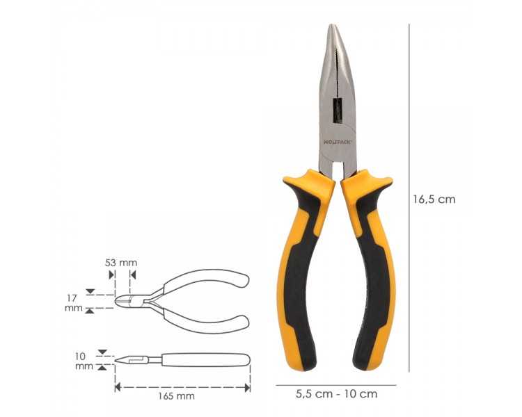 Alicates Boca Curva 150 mm. Acero DIN 5745 Alicates Punta Curva, Alicates Boca Curva Larga,