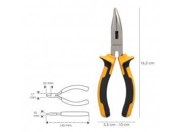 Alicates Boca Curva 150 mm. Acero DIN 5745 Alicates Punta Curva, Alicates Boca Curva Larga,