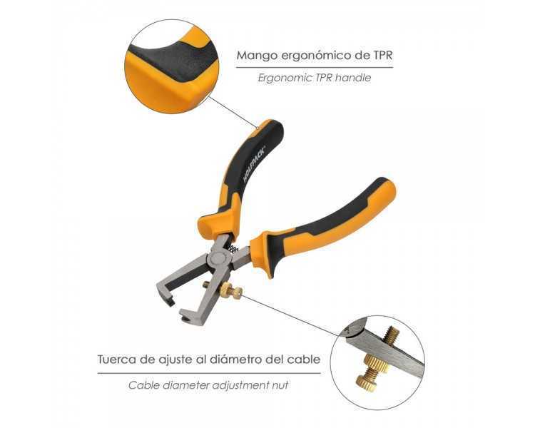 Alicates Pelacables 150 mm. Acero DIN 5745 Pelacables, Corta Cables, Pelador Cables,