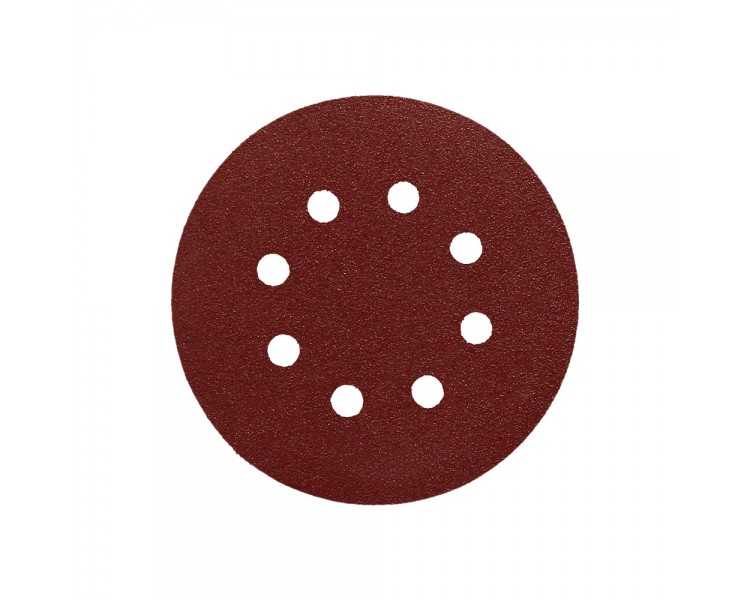 Lija Recambio Velcro Disco Ø 125 mm. Con Agujeros Grano 180 (10 Piezas)