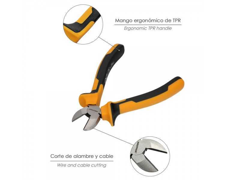 Alicates Corte Diagonal 150 mm. Acero DIN 5749 Pelacables, Corta Cables, Pelador Cables