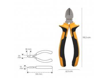 Alicates Corte Diagonal 175 mm. Acero DIN 5749 Pelacables, Corta Cables, Pelador Cables