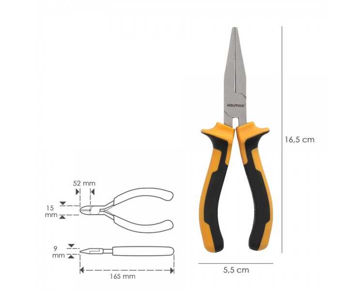 Alicates Boca Plana 150 mm. Acero DIN 5745 Alicates Punta Plana, Alicates Boca Plana Larga,