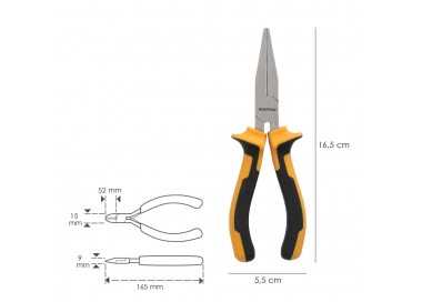 Alicates Boca Plana 150 mm. Acero DIN 5745 Alicates Punta Plana, Alicates Boca Plana Larga,