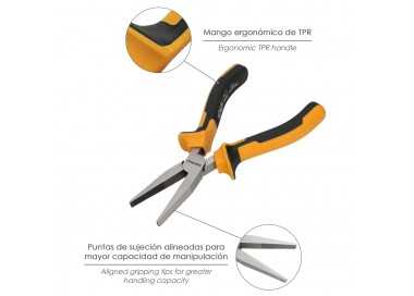 Alicates Boca Plana 150 mm. Acero DIN 5745 Alicates Punta Plana, Alicates Boca Plana Larga,