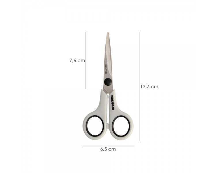 Tijeras Multiuso Acero Inoxidable 5,5" / 140 mm. Hojas Acero Inoxidable, Mango Comodo y Suave