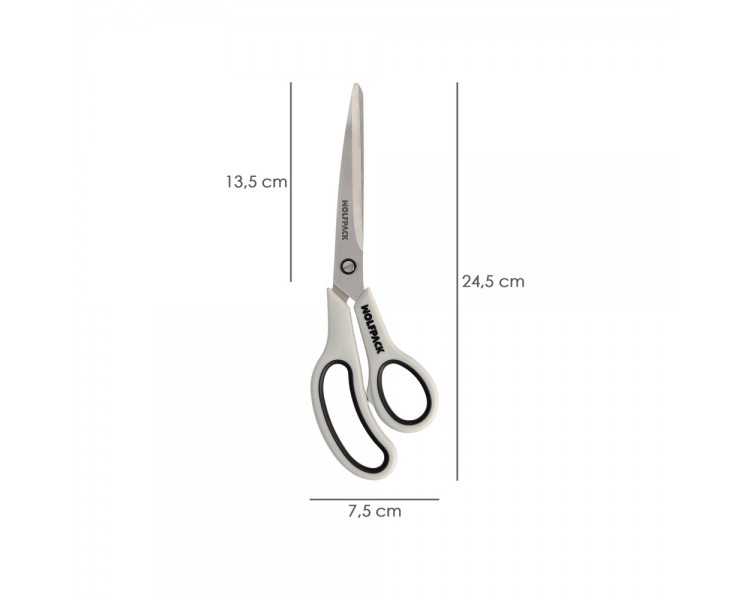 Tijeras Multiuso Acero Inoxidable 9,5" / 240 mm. Hojas Acero Inoxidable, Mango Comodo y Suave