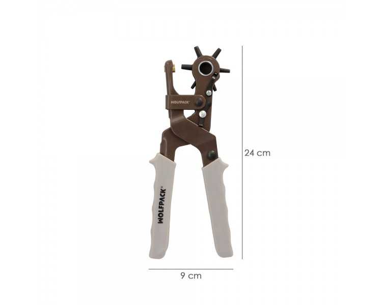 Sacabocados Estrella Industrial 225 mm. Agujeros de Ø 2,0 a 4.5 mm. Alicates Agujeros, Perforador Cuero, Alicates Cinturones,