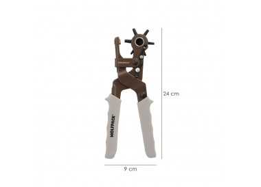Sacabocados Estrella Industrial 225 mm. Agujeros de Ø 2,0 a 4.5 mm. Alicates Agujeros, Perforador Cuero, Alicates Cinturones,