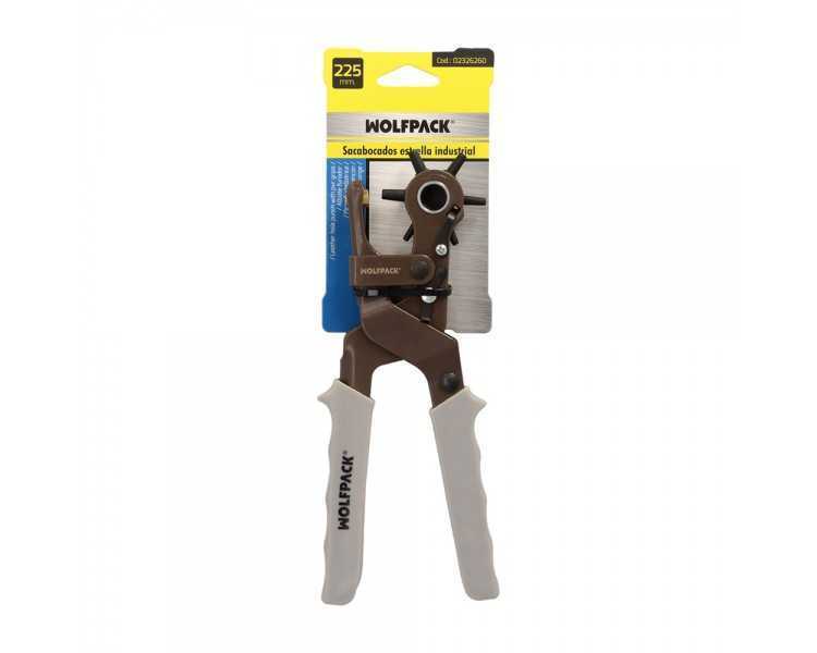Sacabocados Estrella Industrial 225 mm. Agujeros de Ø 2,0 a 4.5 mm. Alicates Agujeros, Perforador Cuero, Alicates Cinturones,