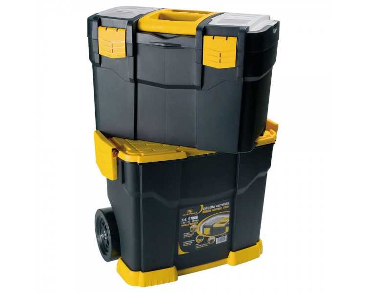 Carro Portaherramientas / Maletín De Herramientas Con Ruedas 460x280x665 mm. Caja Almacenaje, Malentin Organizador