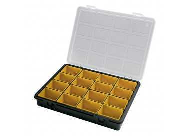 Organizador Plastico 16 Compartimentos Extraibles 242x188x37 mm. Caja Almacenaje, Malentin Organizador, Organizador Plastico