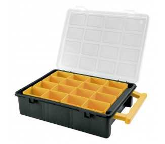 Maletin Organizador Plastico 16 Compartimentos Extraibles 242x188x60 mm. Caja Almacenaje, Malentin Organizador,
