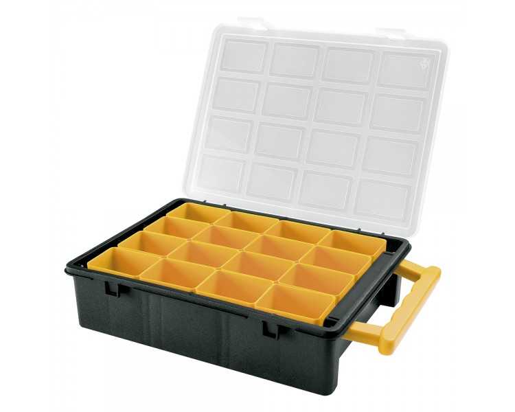 Maletin Organizador Plastico 16 Compartimentos Extraibles 242x188x60 mm. Caja Almacenaje, Malentin Organizador,