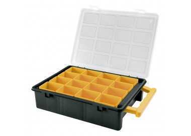 Maletin Organizador Plastico 16 Compartimentos Extraibles 242x188x60 mm. Caja Almacenaje, Malentin Organizador,