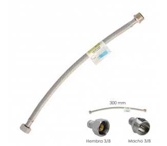 Latiguillo Flexible Acero Inoxidable Macho 3/8 - Hembra 3/8 - 300mm
