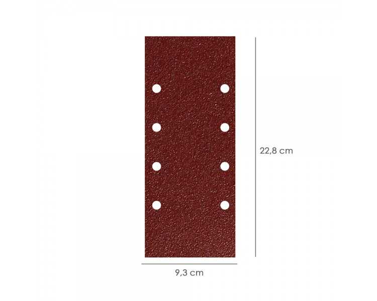Lija Recambio Con Velcro 93x228 mm. con Agujeros Grano 120 (10 Piezas)