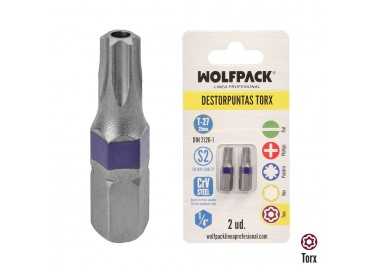 Puntas Destornillador Torx 27 Inviolable (2 Piezas). Acero S2 al Cromo Vanadio. Puntas Hexagonales, Destorpuntas,