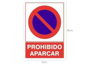 Cartel Prohibido Aparcar  30x21 cm.
