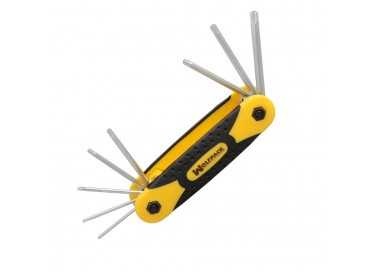Juego Llaves Torx Plegable  8 Piezas Inviolable, Llave Torx Hexagonal, Llave Estrella, Llave Allen Estrella