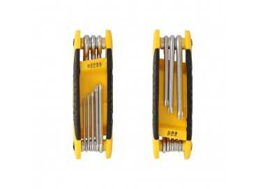 Juego Llaves Torx Plegable  8 Piezas Inviolable, Llave Torx Hexagonal, Llave Estrella, Llave Allen Estrella