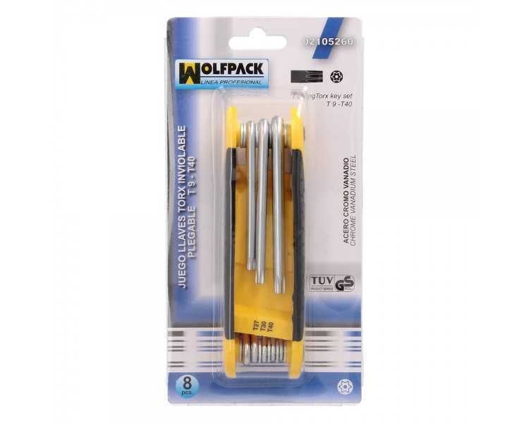 Juego Llaves Torx Plegable  8 Piezas Inviolable, Llave Torx Hexagonal, Llave Estrella, Llave Allen Estrella