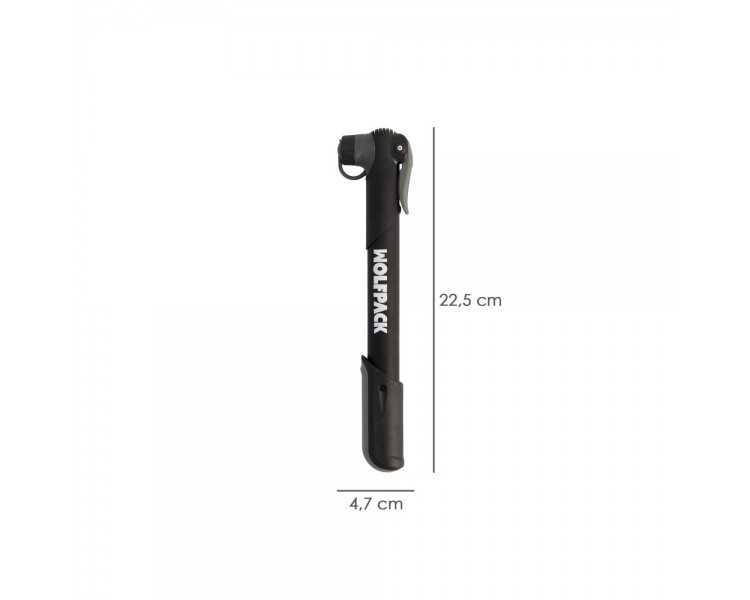 Bomba Para Bicicletas, Inflador Para Bicicleta, Bomba Patinete. Valvulas Schrader, Dunlop y Presta 8 Bares, Con soporte Bici