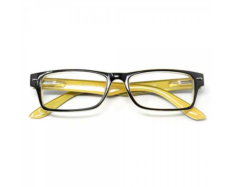 Gafas Lectura Kansas Negro / Amarillo. Aumento +1,0 Gafas De Vista, Gafas De Aumento, Gafas Visión Borrosa