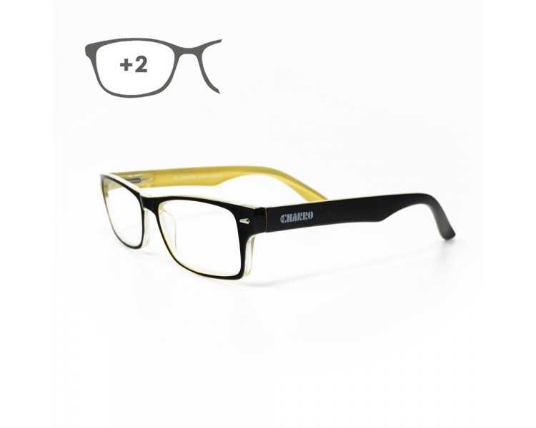 Gafas Lectura Kansas Negro / Amarillo. Aumento +2,0 Gafas De Vista, Gafas De Aumento, Gafas Visión Borrosa