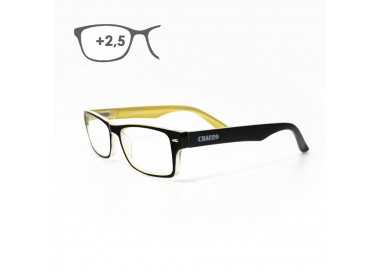 Gafas Lectura Kansas Negro / Amarillo. Aumento +2,5 Gafas De Vista, Gafas De Aumento, Gafas Visión Borrosa